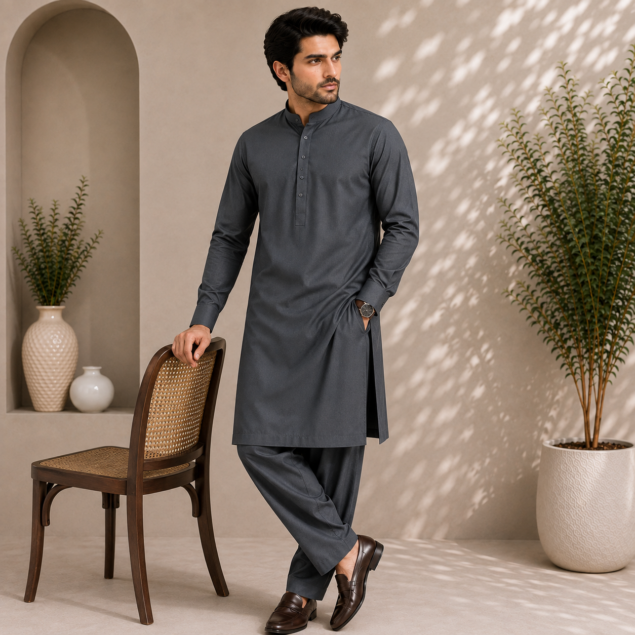 Signature Cotton  Charcoal Grey