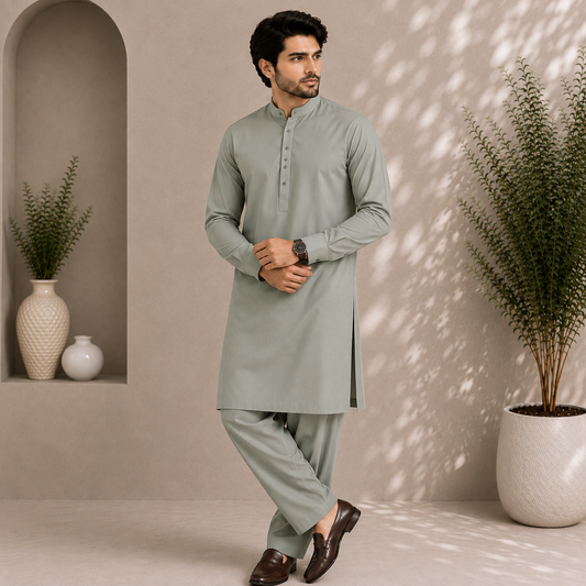 Signature Cotton Green Grey