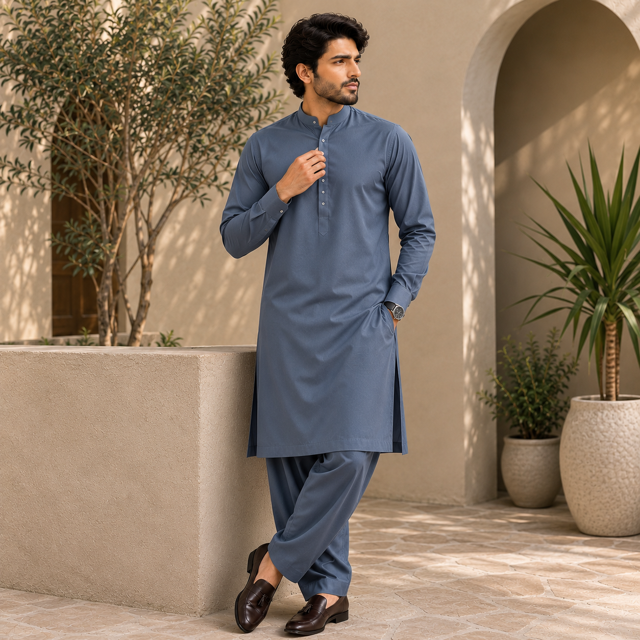 Gull Ahmad Washing Wear Steel Blue