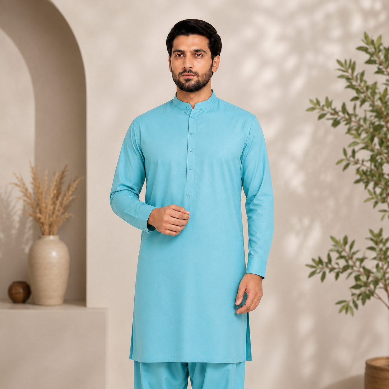 Roman Gold Aqua Blue