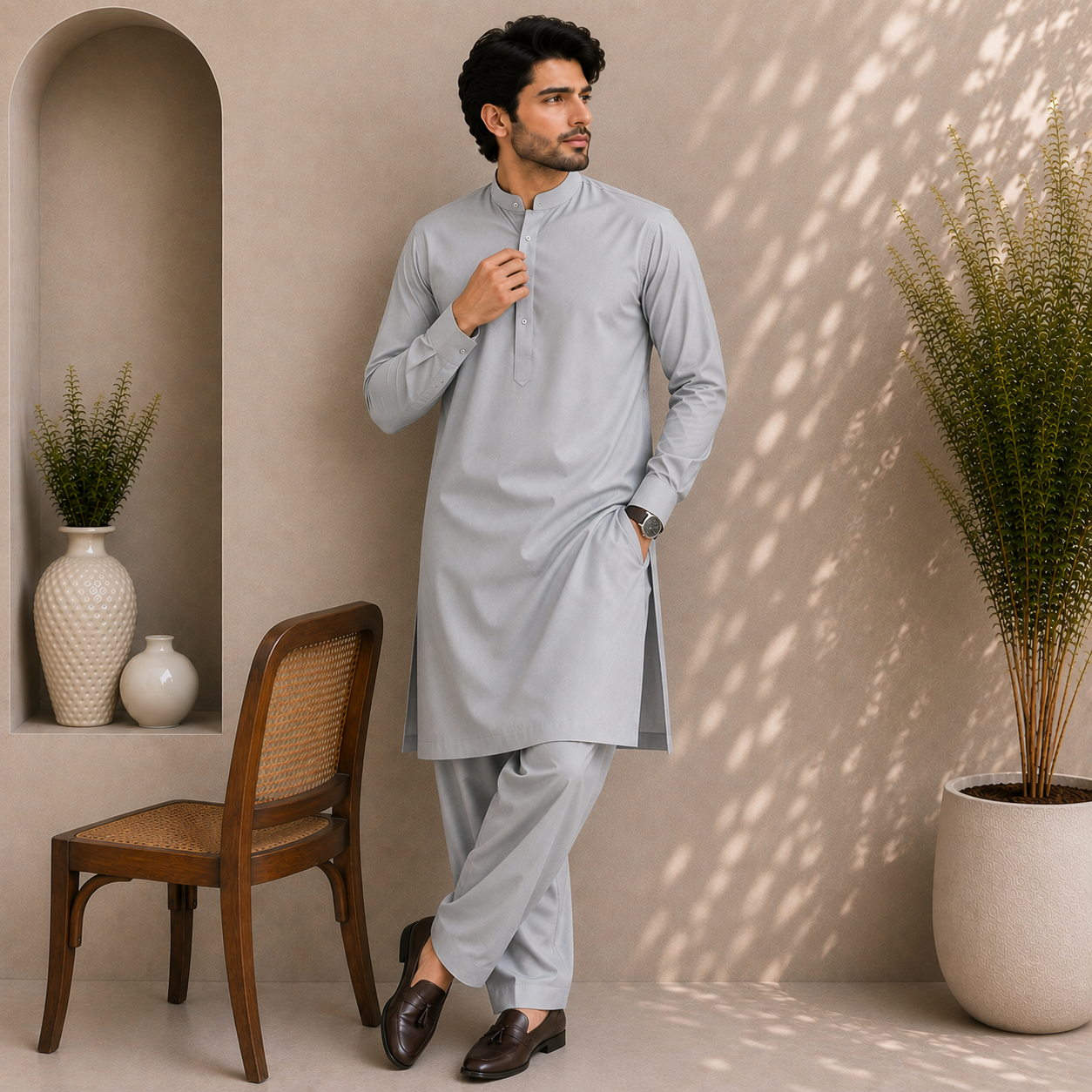Gull Ahmad Washing Wear Light Grey