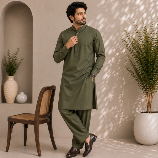 Signature Cotton – Olive Green
