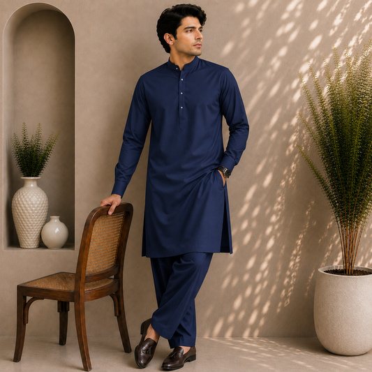 Gull Ahmad Washing Wear Navy Blue
