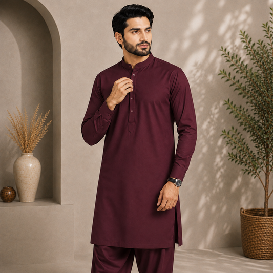 Roman Gold Boski Dark Maroon